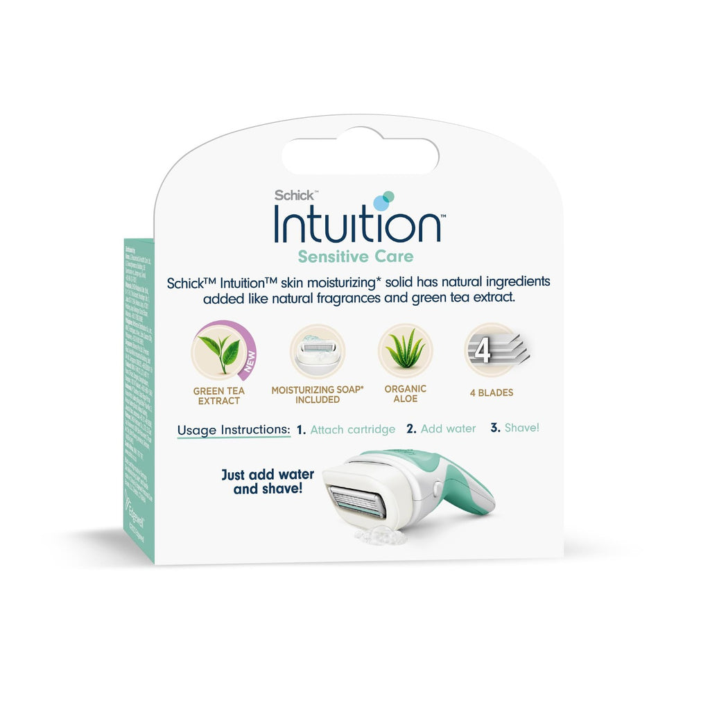 Buy now Schick Intuition Sensitive Care Razor Blade Refill Cartridges, 3 Count (Packaging may vary) at indiglob india