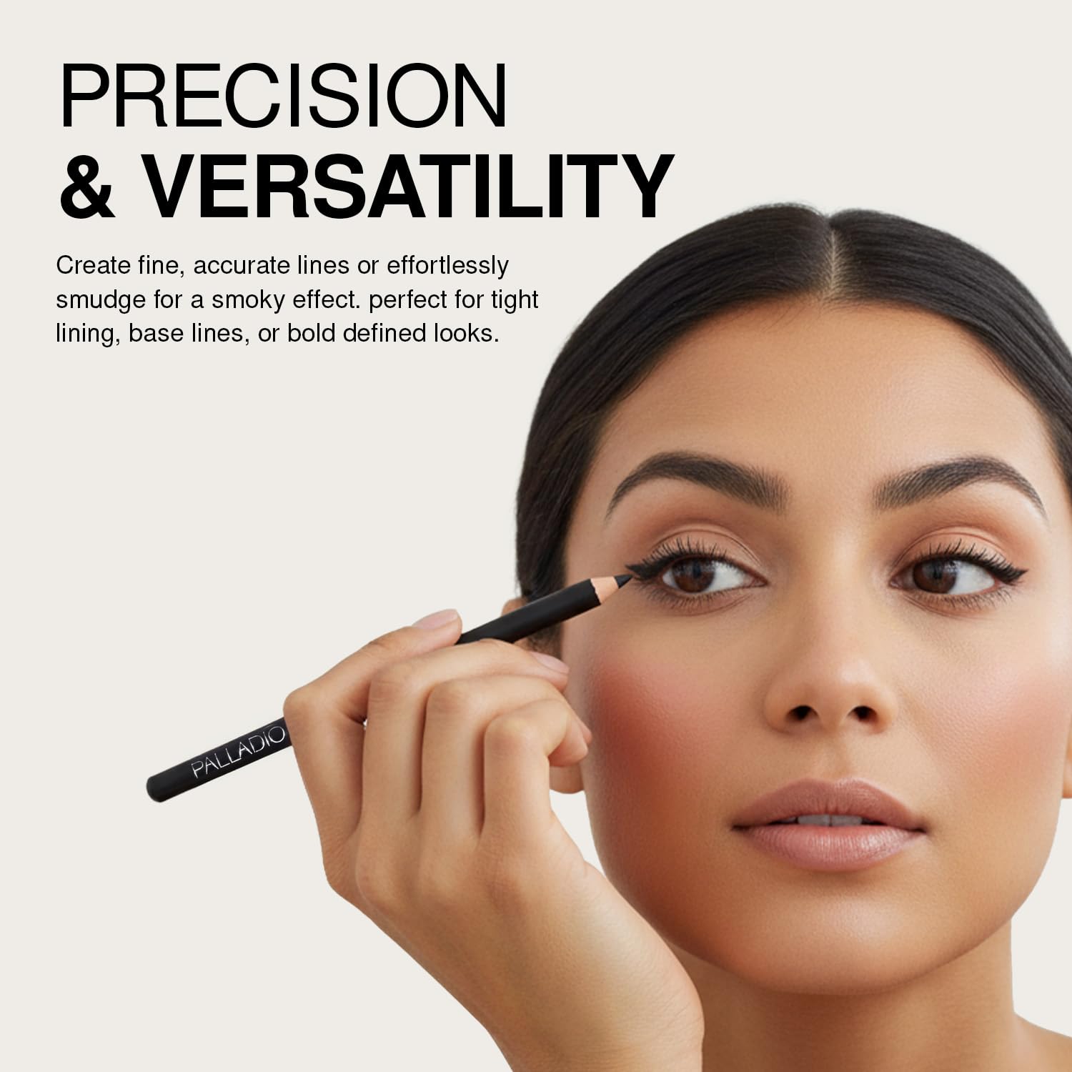 Buy now Palladio Wooden Eyeliner Pencil, Thin Pencil Shape, Easy Application, Firm yet Smooth Formula, Perfectly Outlined Eyes, Contour and Line, Long Lasting, Rich Pigment, Black at indiglob india