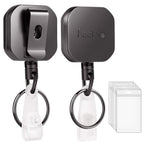 FEELSO Badge Holder Reel Retractable, 2 Pack Metal Heavy Duty Badge Holder