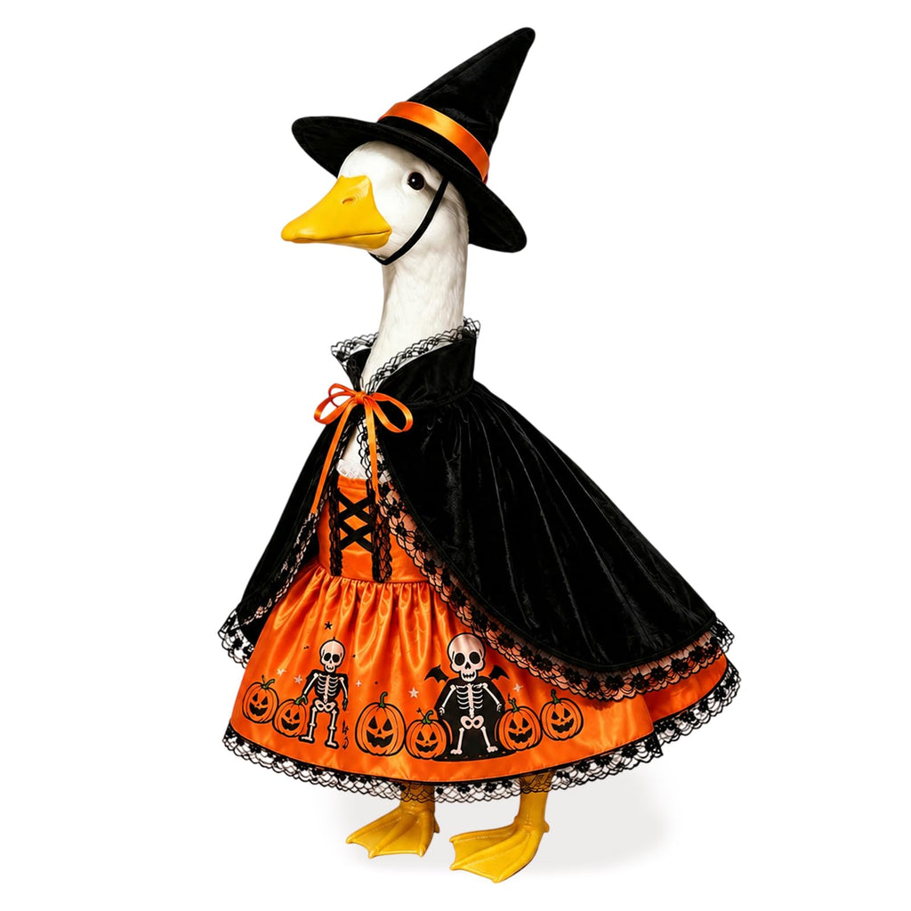 Halloween Porch Goose Outfits 3 Pcs Geese Outfit Outdoor Garden Statue