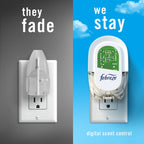 Febreze Odor-Fighting Plug in Air Freshener, Scented Oil Refill, Unstoppables Fresh and Downy Calm Scents, 4 Refills