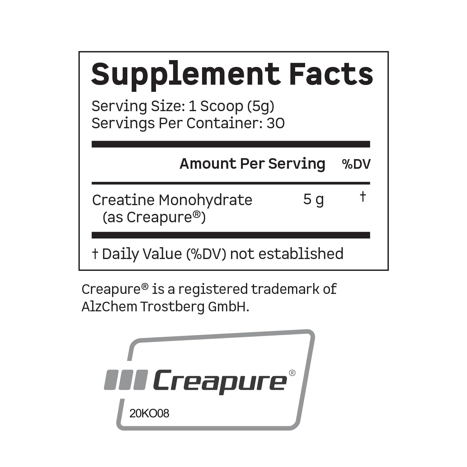 Kion Creatine Monohydrate Powder, Creapure, Unflavored, Strength & Muscle | 5g pure micronized creatine per scoop to build strength, power, and lean muscle for men and women, mixes clear, no fillers