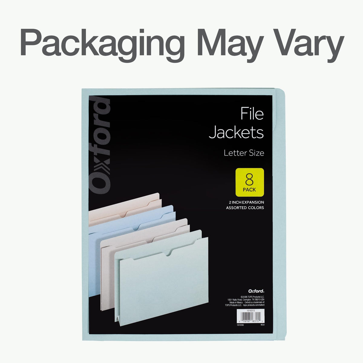 Oxford Expanding File Folders, 8 Pack, Closed Sides, Expands 2", 4 Pastel Colors, Letter Size (8.5" x 11"), Color-Coding for School, Office & Home Document Organization