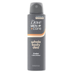 DOVE MEN + CARE Whole Body Deo Deodorant Spray Cedar + Shea Butter, 4 oz