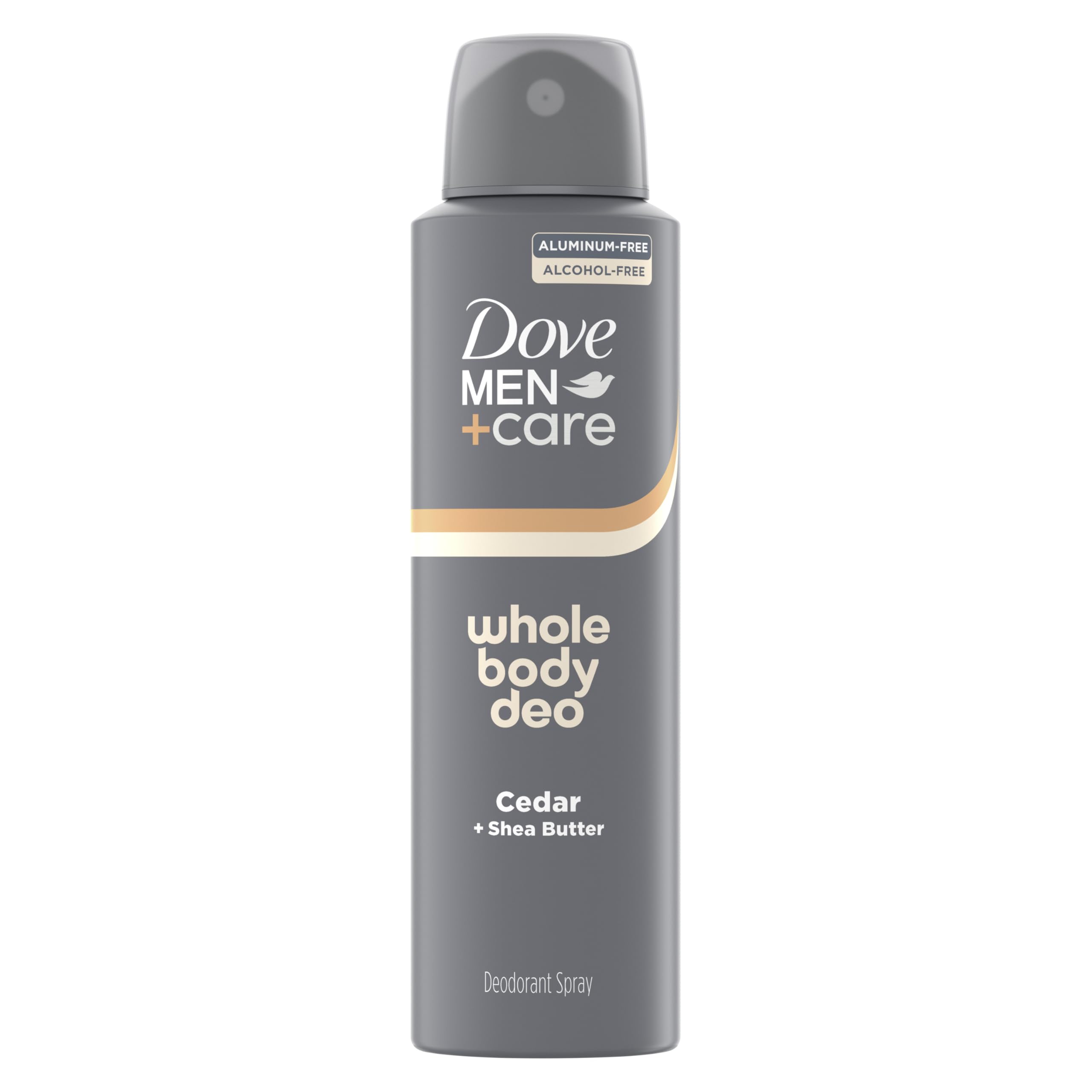 DOVE MEN + CARE Whole Body Deo Deodorant Spray Cedar + Shea Butter, 4 oz
