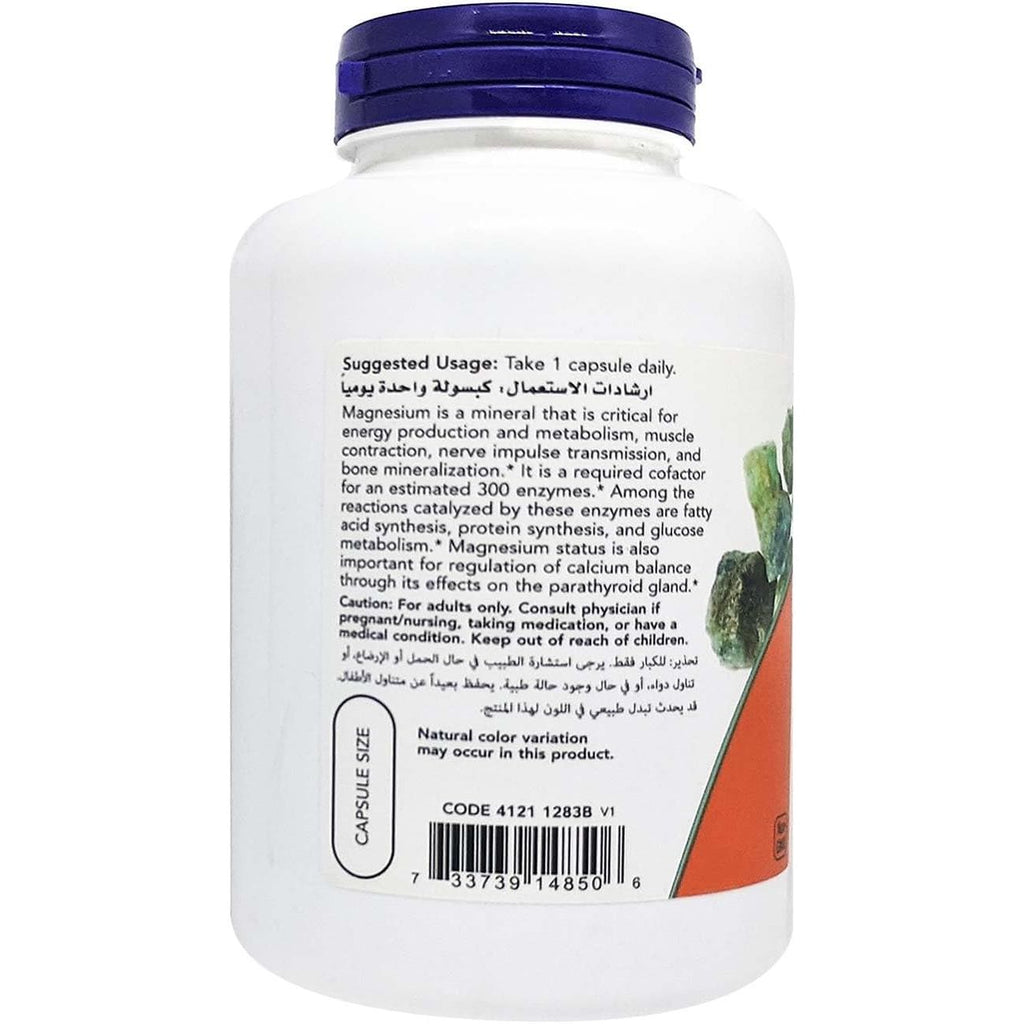 Buy now NOW Magnesium 400mg, 180 Veg Capsules at indiglob india