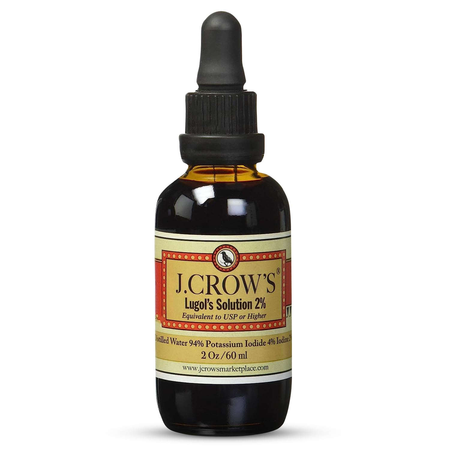 Buy now J.CROW'SÂ® Lugol's Solution of Iodine 2% 2 oz (3 Bottles) â€“ Premium Iodine & Potassium Iodide Liquid, Gluten &, Alcohol-Free Natural Brine Extract, No Expiration at indiglob india