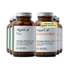 ALGAECAL Bone Builder Pack, Calcium + Strontium for Bone Density, 1 Month | Plant calcium (720mg) plus strontium, D3 (1600IU), K2 (100mg), magnesium (350mg) & 16 nutrients for bone density support.