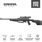 Barra Air Guns Sportsman 900 BB Gun Rifle for Adults, Pellet Rifles for Hunting, 177 Caliber Airgun with Rifle Scope - Shoot Pellets & BBS, 800 FPS