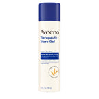 Aveeno Therapeutic Shave Gel for Women & Men, Sensitive Skin Shaving Cream with Prebiotic Oat & Vitamin E, Helps Prevent Razor Bumps & Skin Irritation, Soothes Dry Skin, Fragrance-Free, 7 Oz