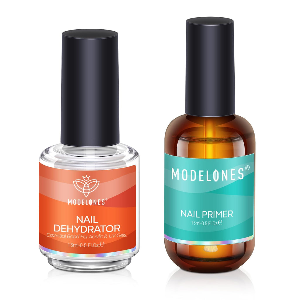Buy now modelones 15 ml Nail Dehydrator and Primer, Acid Free Base Coat Natural Prep Dehydrate & Bond Primer Kit, Hema-Free Acrylic Nail Supplies at indiglob india