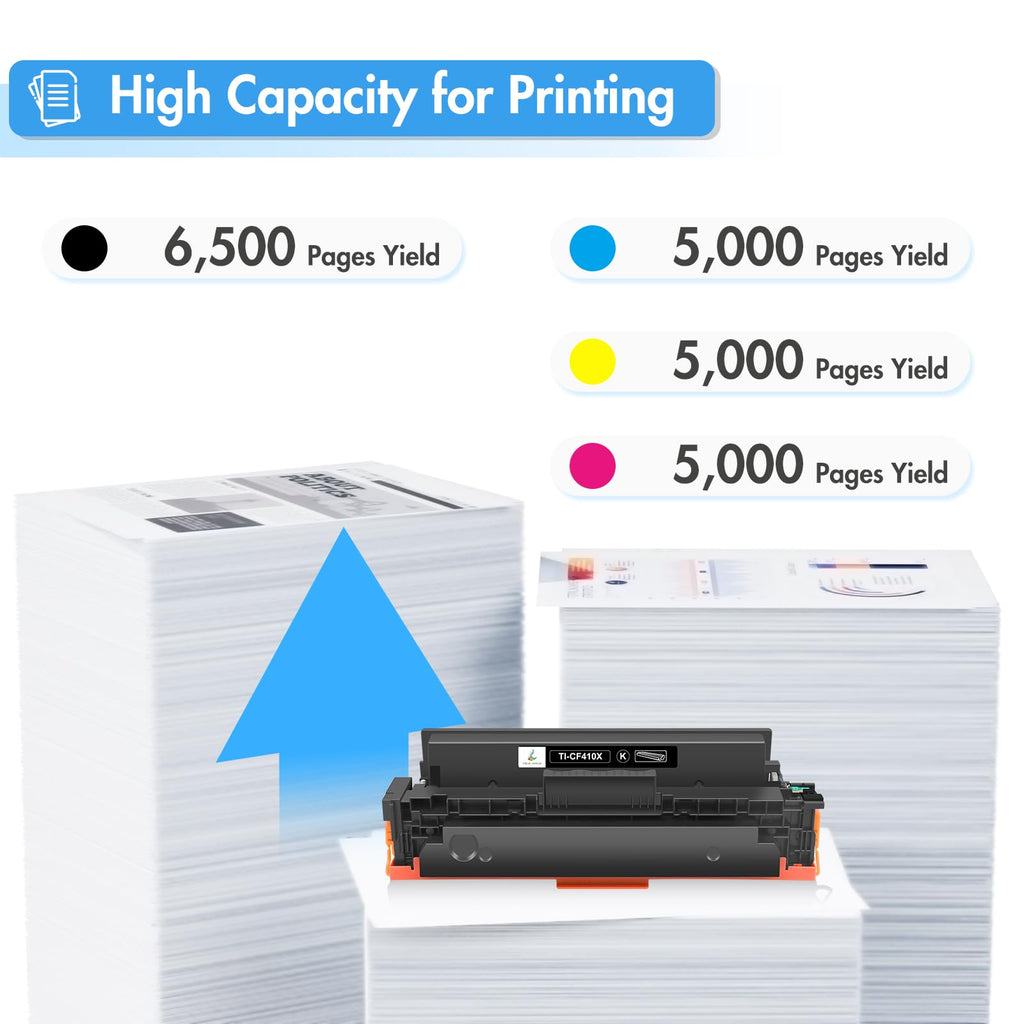 410X Toner Cartridge 4 Pack 410A for HP MFP M477fnw M477fdw M477fdn M452dn