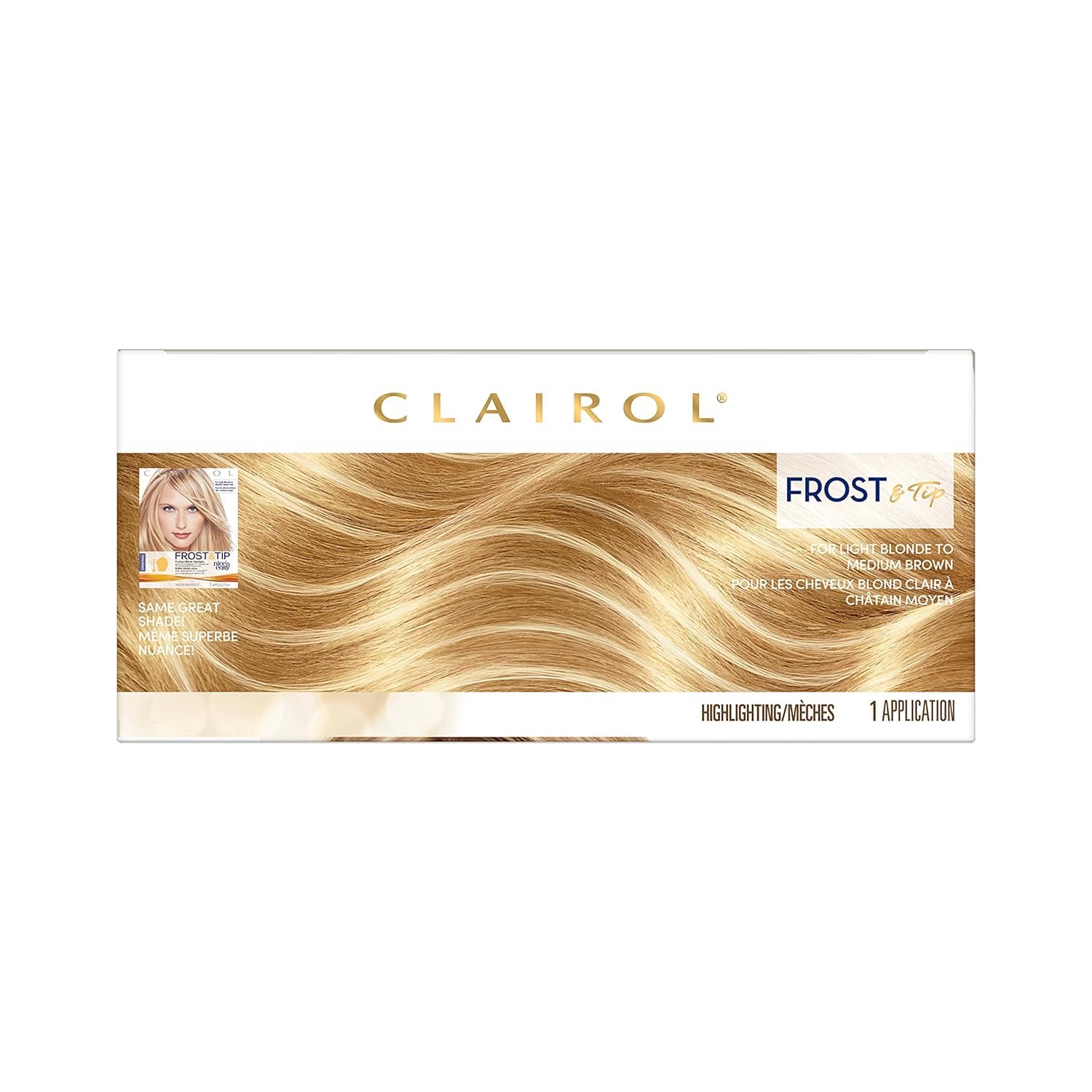 Clairol Nice'n Easy Frost & Tip Hair Dye, Light Blonde to Medium Brown, 1Pk