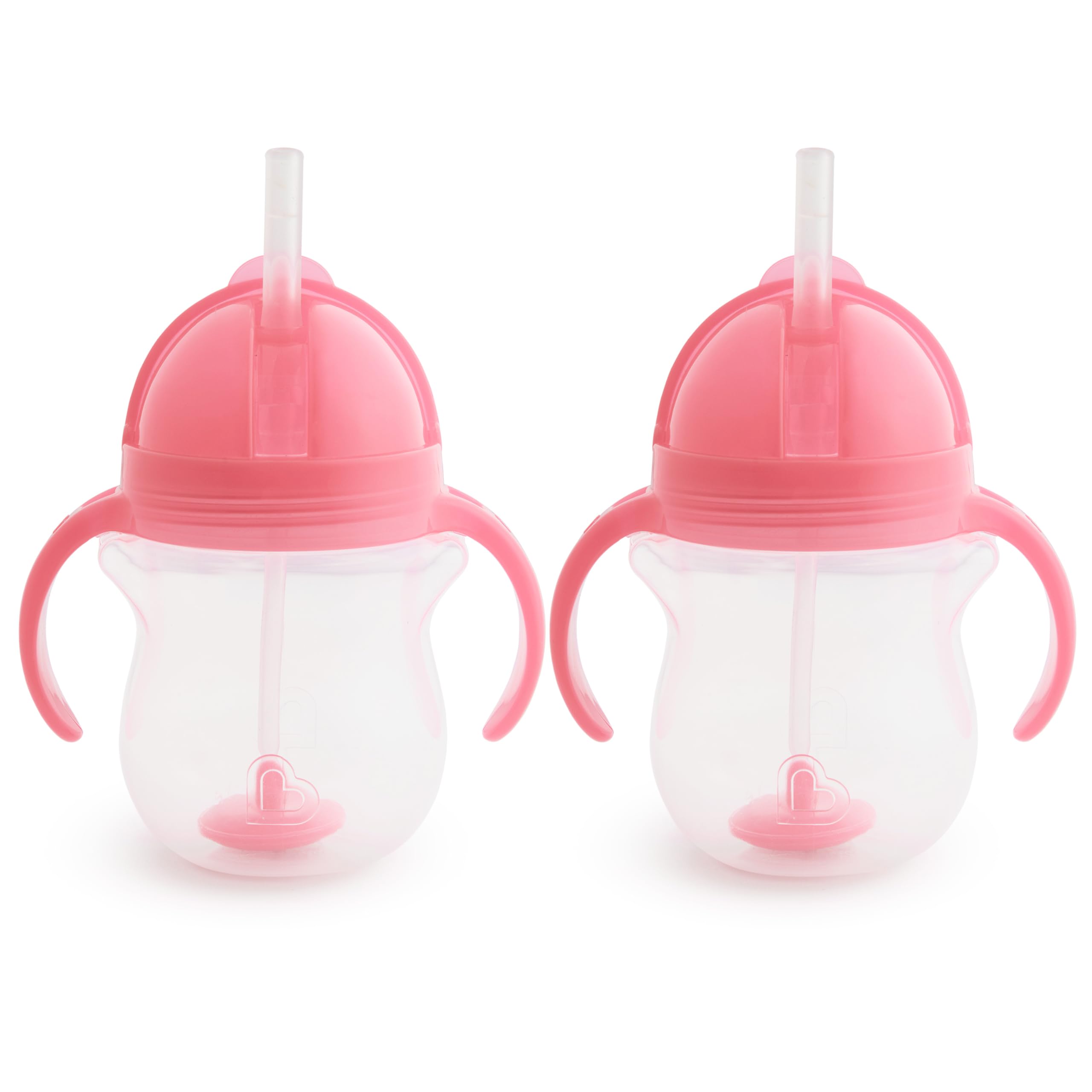Buy now Munchkin Any Angle Sippy Cup for Toddlers, Spill Proof Weighted Straw Cup with Transition Handles for Babies 6 Months and Up, 7 Ounce, Blue at indiglob india