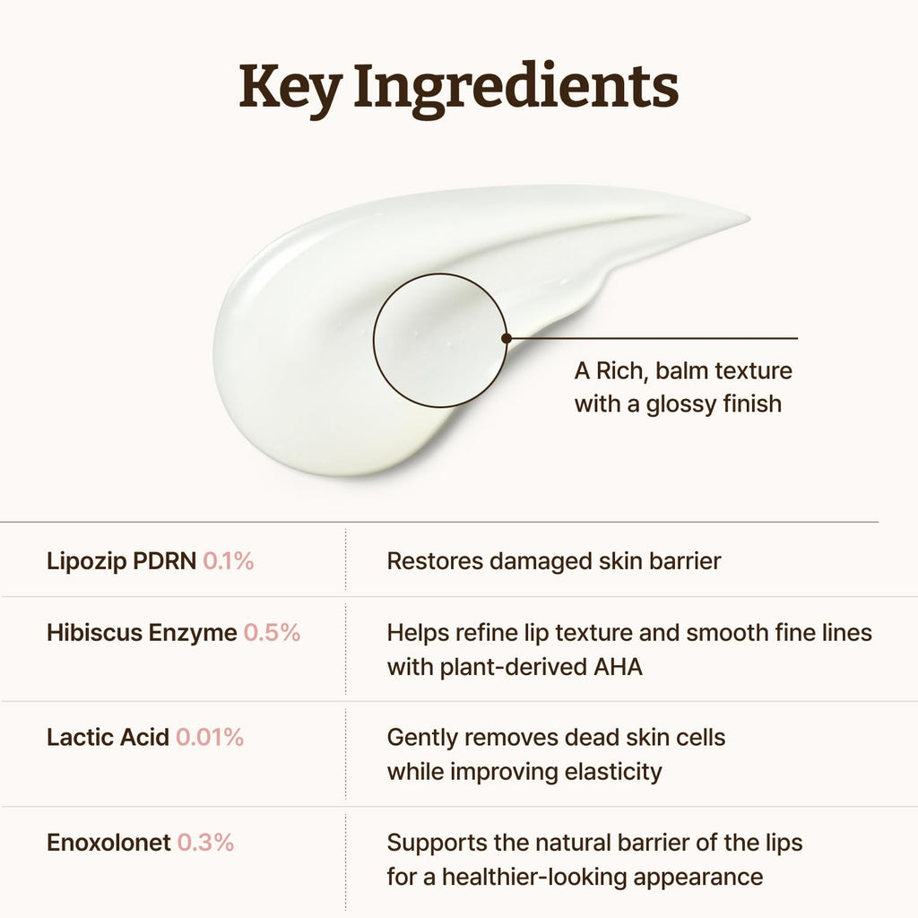 Dr.Reju-All Advanced PDRN Rejuvenating Lip Serum 0.3 Fl Oz | Hydrating Lip Balm, Lipozip PDRN for Glowy, Dewy Lips, Gentle Exfoliating Lip Moisturizer, With Hibiscus & Lactic Acid