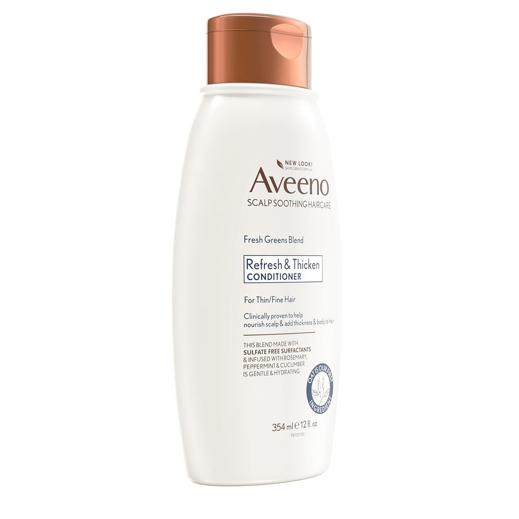 Buy now Aveeno Fresh Greens Blend Natural Volumizing Conditioner, Cucumber, Rosemary, for Fine Hair, 12 fl oz at indiglob india