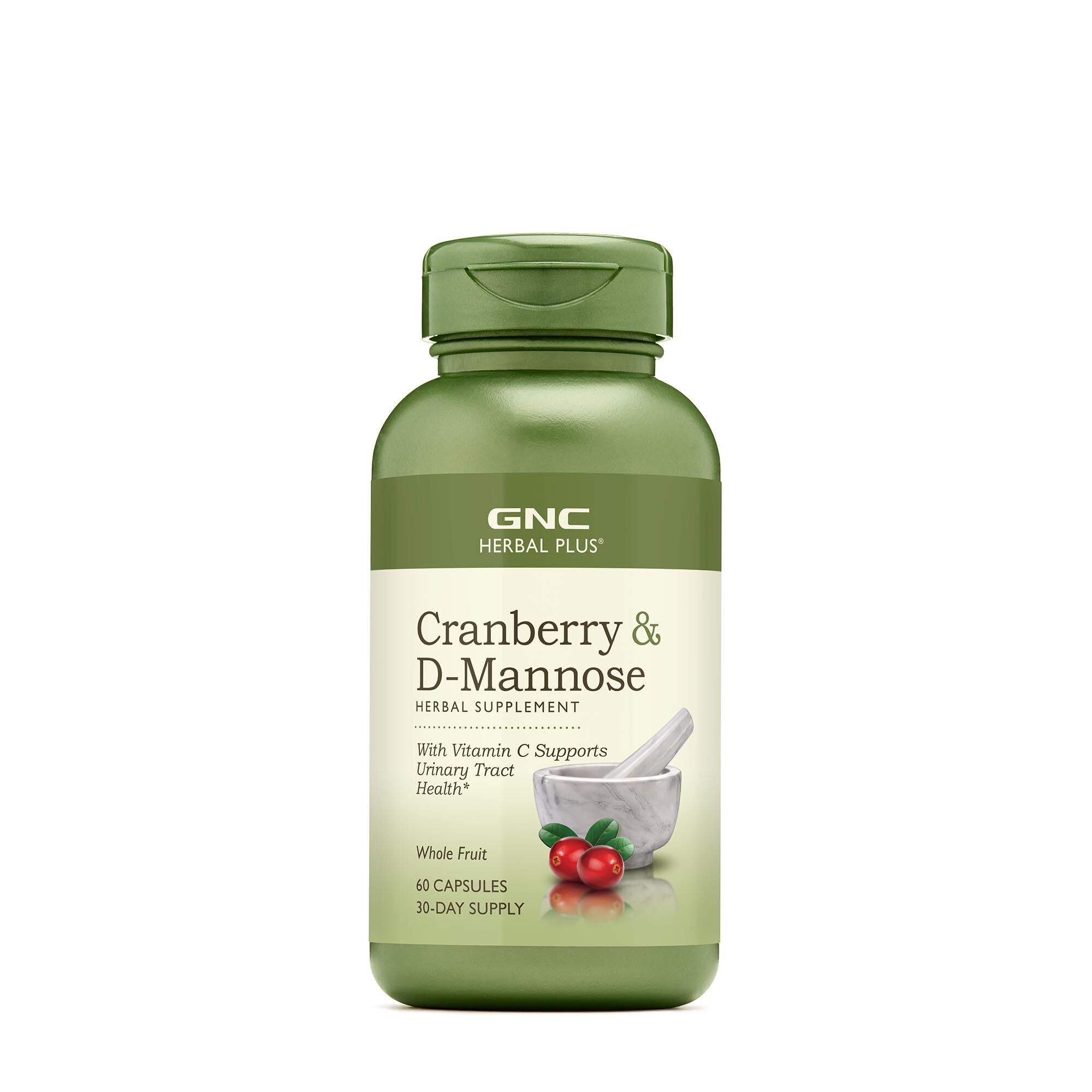 Buy now GNC Herbal Plus Cranberry D-Mannose, 60 capsules at indiglob india