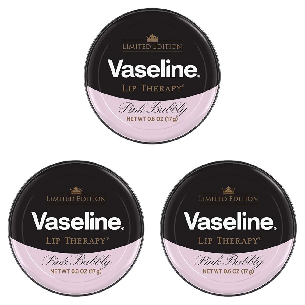 Buy now VASELINE Limited Edition Pink Bubbly Lip Therapy, 17g / 0.6 oz 0.6 Ounce (Pack of 3) at indiglob india