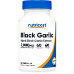 Nutricost Black Garlic Extract 60 Capsules for 60 Servings Per Bottle | Aged Black Garlic Extract, Vegan, Gluten Free and GMO Free