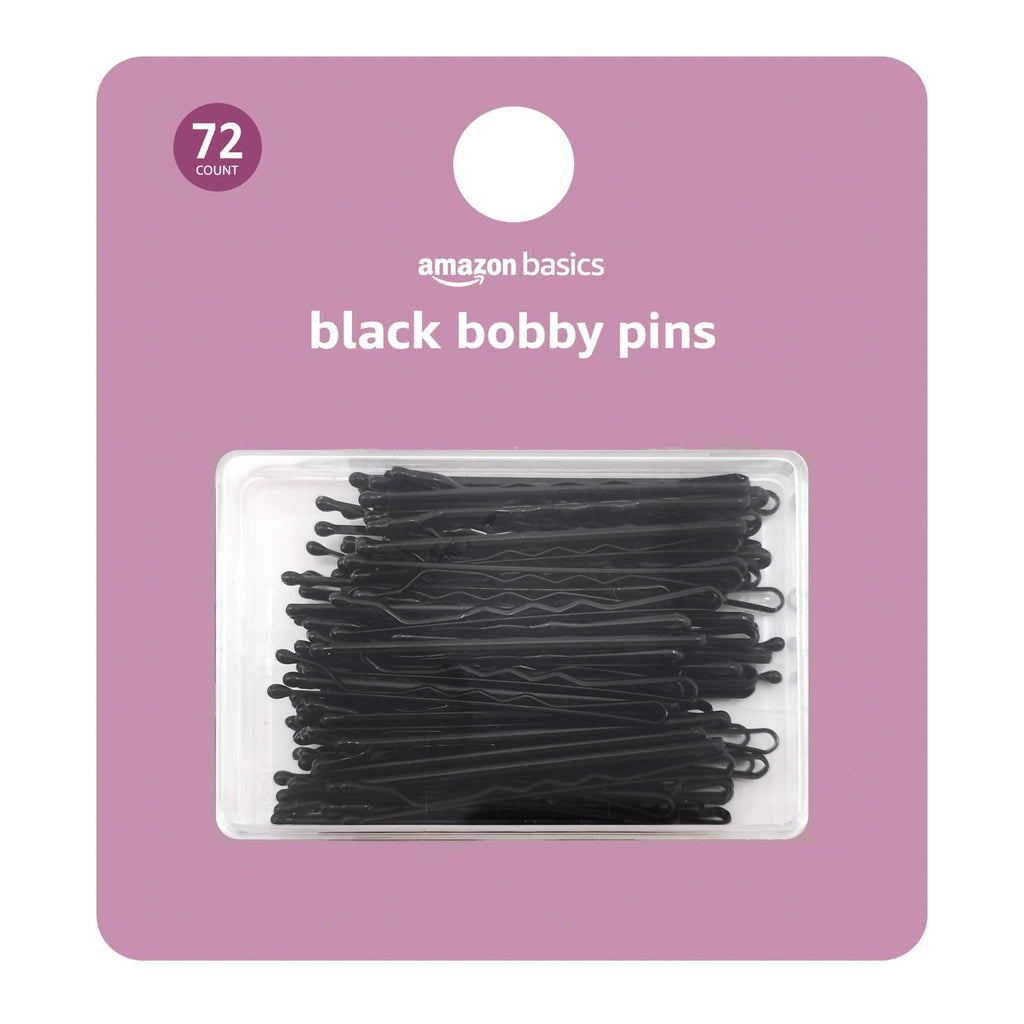Amazon Basics Bobby Pins in Case Brown 72 Count (Pack of 4)