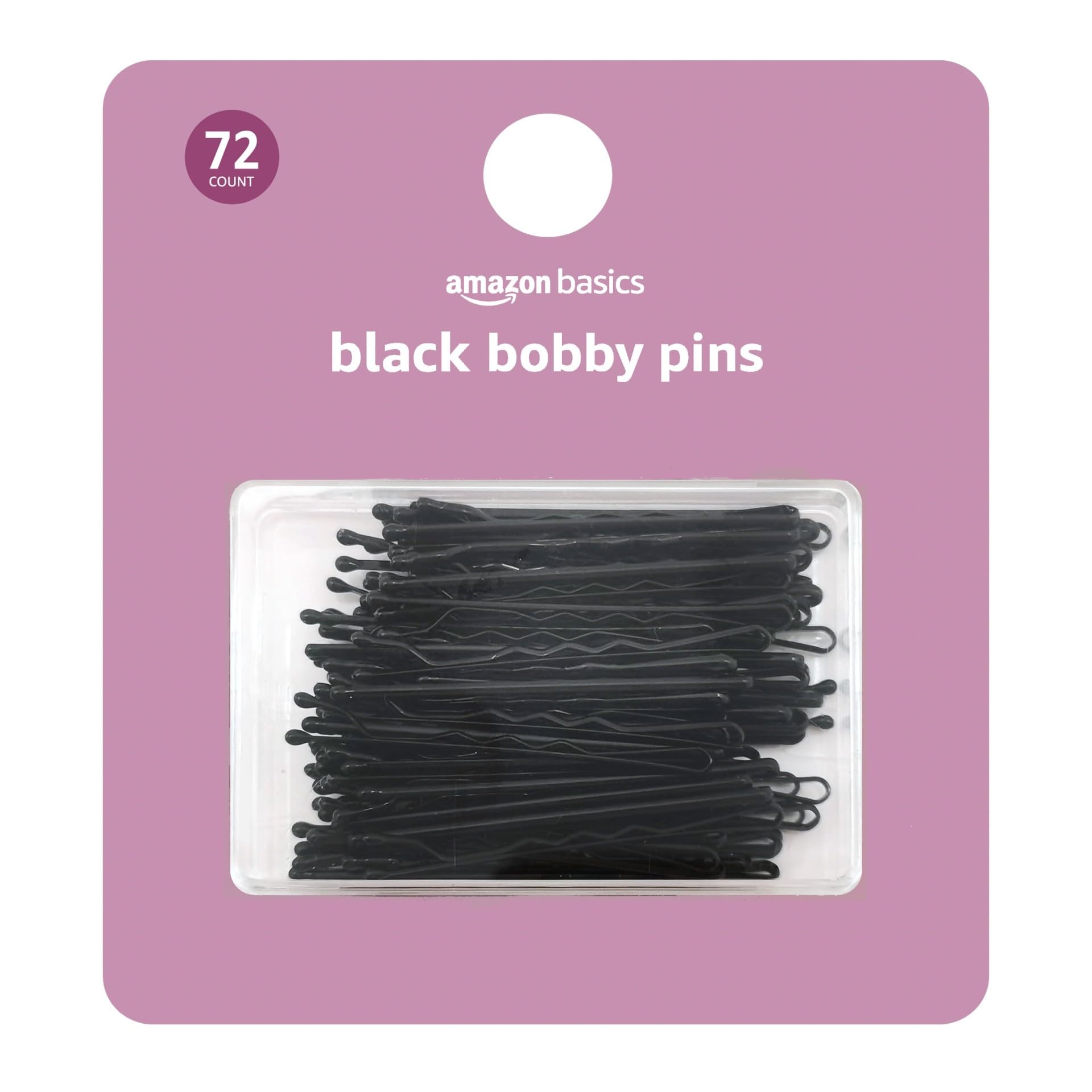 Amazon Basics Bobby Pins in Case Brown 72 Count (Pack of 4)