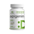 Apigenin, 100mg Per Serving, 240 Capsules – Raw Plant Extract from Chamomile Flower – Active Bioflavonoids & Antioxidants – Sleep & Relaxation Supplement – Non-GMO