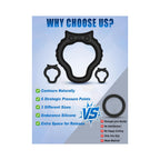 Adults Sex Toys Penis Ring, 3 Pack Premium Silicone Cock Rings for Men with Solid Performance for Extended Stamina, Cockring Sexual Stimulation Device Couples Sex Toys