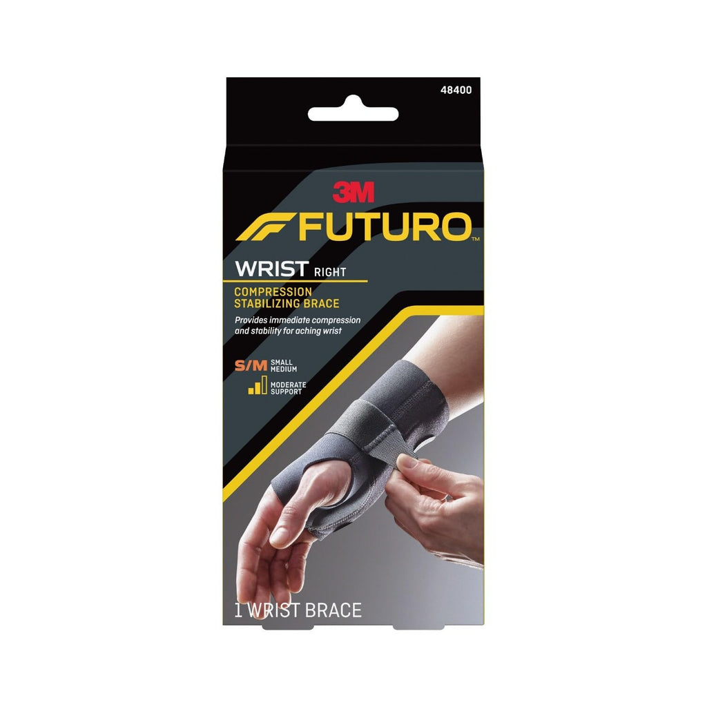 FUTURO Compression Stabilizing Wrist Brace, Breathable, Small/Medium