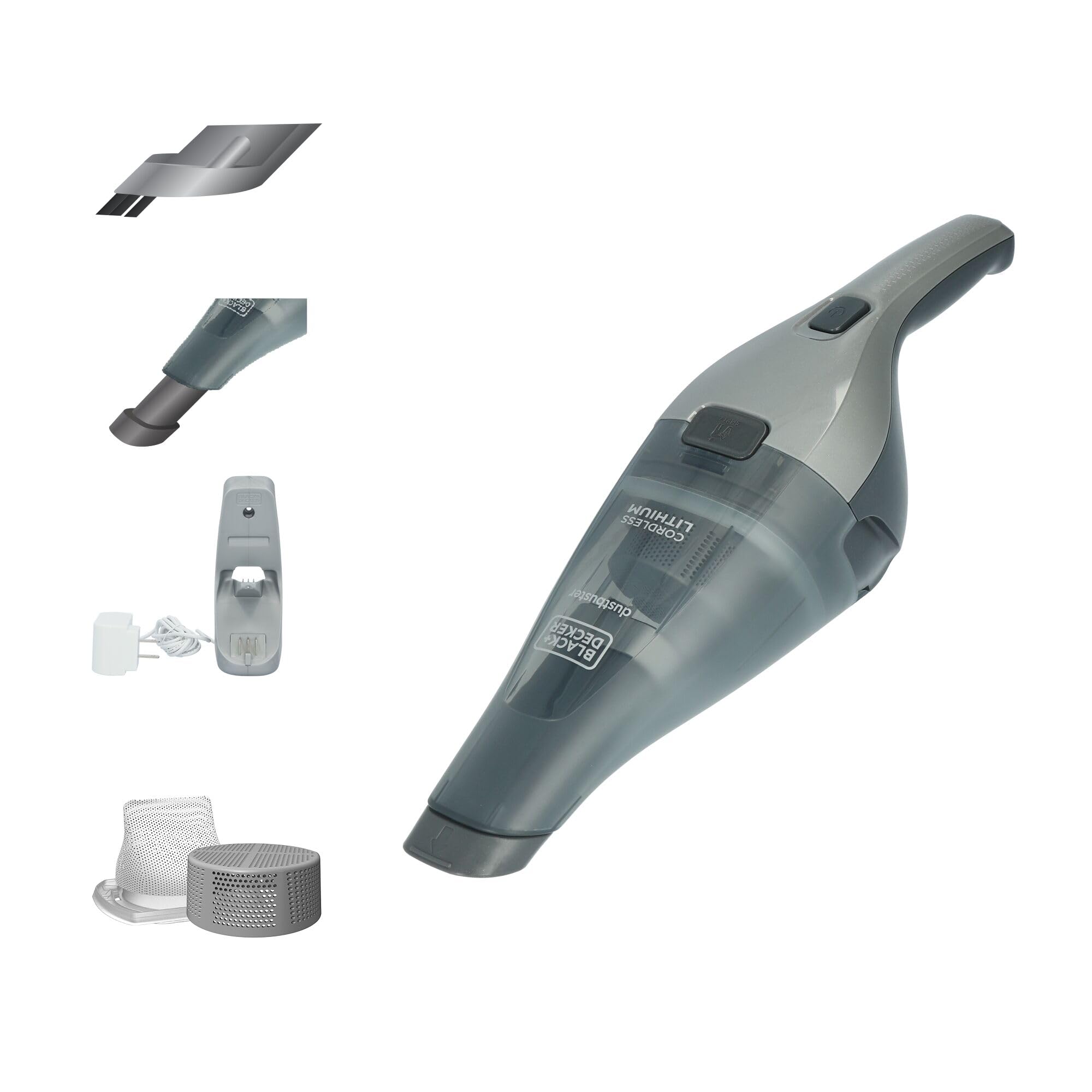 Buy now BLACK+DECKER dustbuster Handheld Vacuum, 8V Cordless, Hand Vacuum for Quick Cleanup with Crevice Tool and Washable Filter (HNVC220BCZ01) at indiglob india