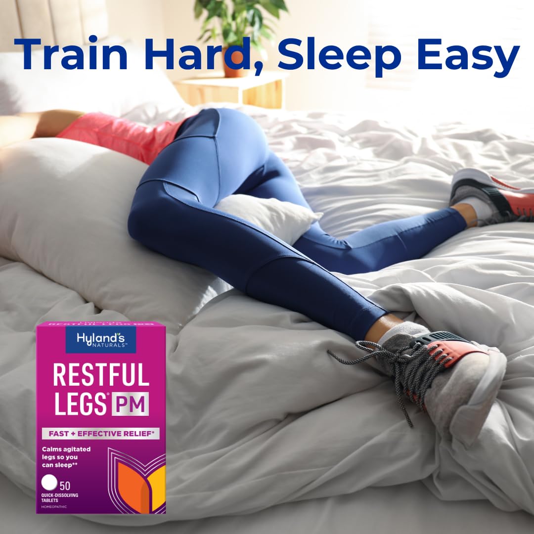 Hyland's Restful Legs PM, Nighttime Formula, Calms Agitated Legs so You Can Sleep, 50 Quick Dissolving Tablets (Pack of 2)