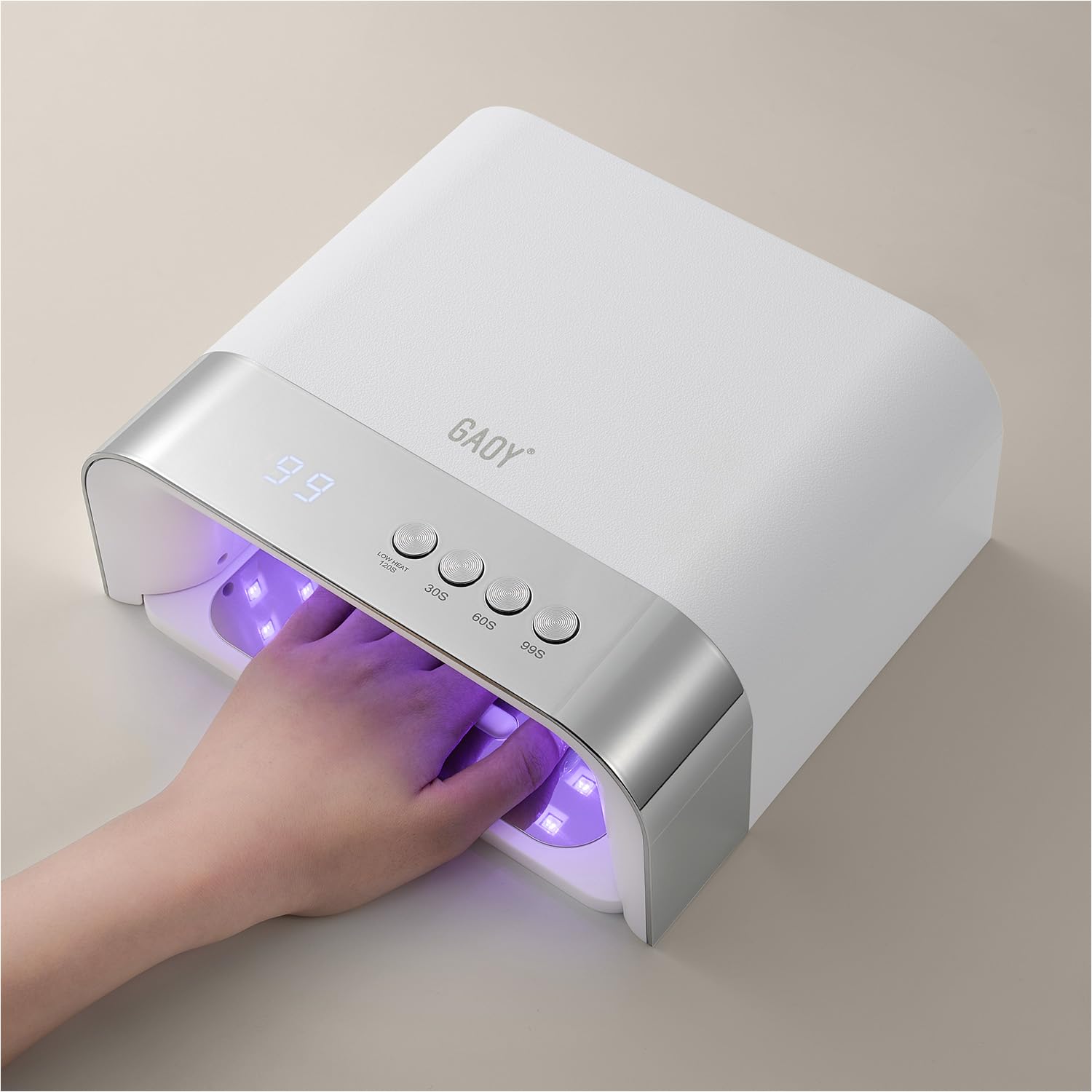 GAOY Professional UV Nail Lamp, Big Cavity Design for Long Nails, Diamond | Fast Curing Light, Infrared Sensor, Acrylic Polish, 3 Timer 30/60/99s, DIY at Home Salon, Gift for Women, Manicurist