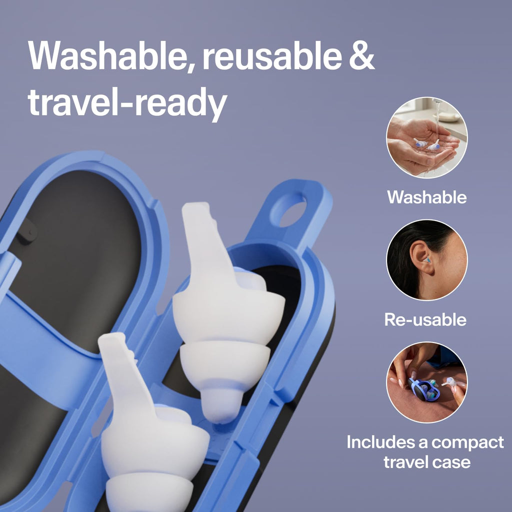 Alpine SleepDeep Reusable Earplugs for Sleeping | Earbuds for Side Sleepers
