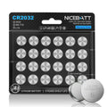 NICEBATT CR2032 Batteries 24 Pack, Long Lasting Power for AirTag, Car Remote Key Fob, 3V Lithium Coin Cell Cr 2032 Battery