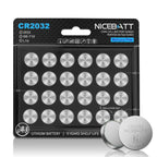 NICEBATT CR2032 Batteries 24 Pack, Long Lasting Power for AirTag, Car Remote Key Fob, 3V Lithium Coin Cell Cr 2032 Battery