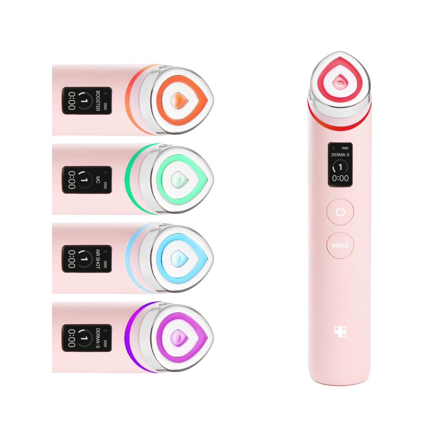 medicube Booster Pro - 6 in 1 Real Glass Glow Beauty Massager, Black | 6-in-1 Real Glass Glow Beauty Massager - for Clear, Radiant, Firmer-Looking Skin, Korean Skin Care, Black