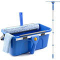 PIMEKOY Window Cleaning Kit with Bucket, Squeegee and Scrubber for Outdoor