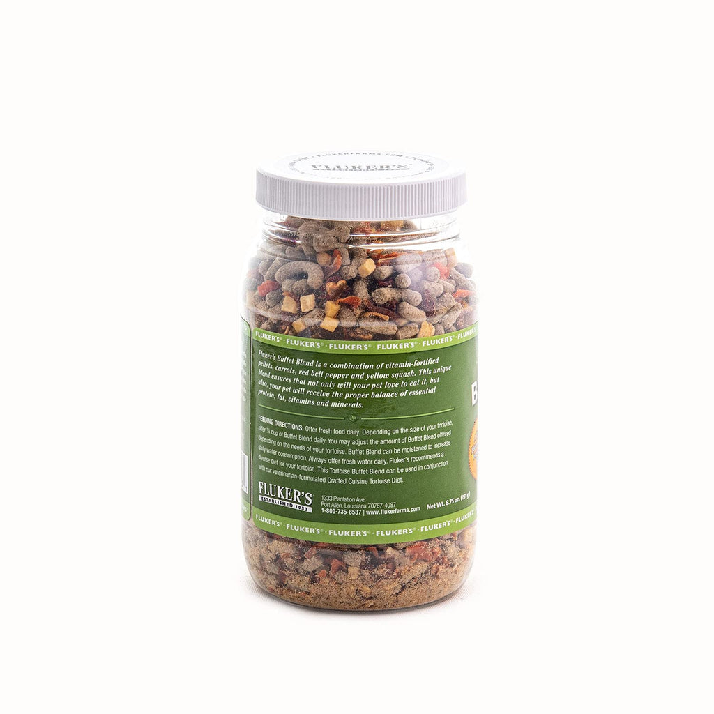 Fluker's Buffet Blend Tortoise Diet, Veggies with Fortified Pellets, 6.75 oz