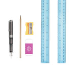 30 Pack Clear Plastic Rulers 12 Inch, Transparent Bulk Rulers for Classroom