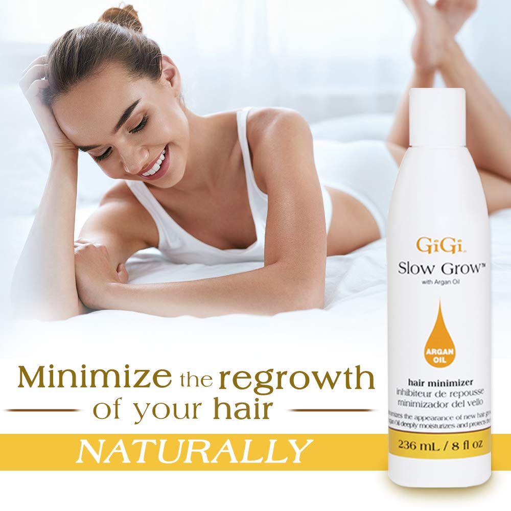 Buy now GiGi Post Waxing Treatment, Slow Grow Hair Inhibitor Lotion with Argan Oil, Hair Growth Minimizer for Men and Women, 8 oz, 1 Pack at indiglob india