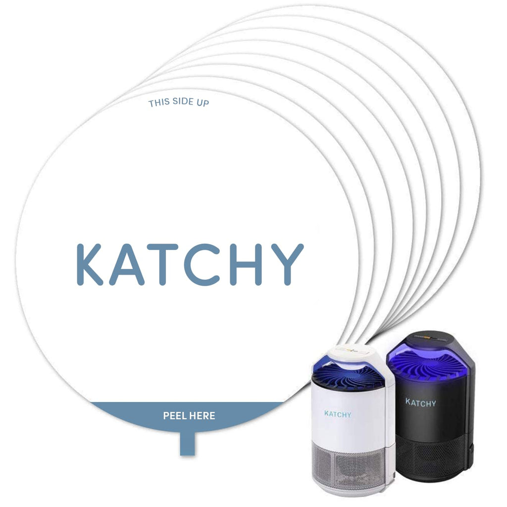 Katchy Original and Midnight Glue Board Refills (8 Pack) - Indoor Insect Trap Glue Board Refills for Mosquito, Gnat, Moth, Fruit Flies - Non-Zapper Traps for Buzz-Free Home