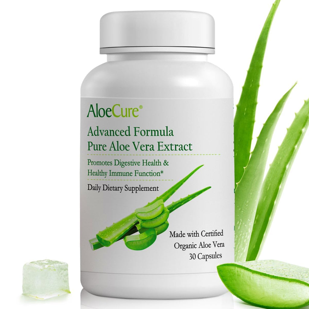 Aloe Vera Capsules for Gut Health & Digestive Comfort 60ct x 300mg | Gently Support Gut Health & Digestive Comfort. Vegan, non-GMO Aloe leaf extract. Aloin Free Naturally Support Immune Health