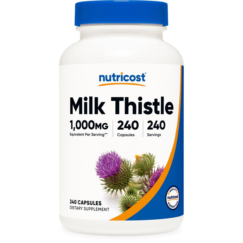 Nutricost Milk Thistle Extract 240 Capsules, 240 Servings, Gluten Free | Vegan, GMO-Free