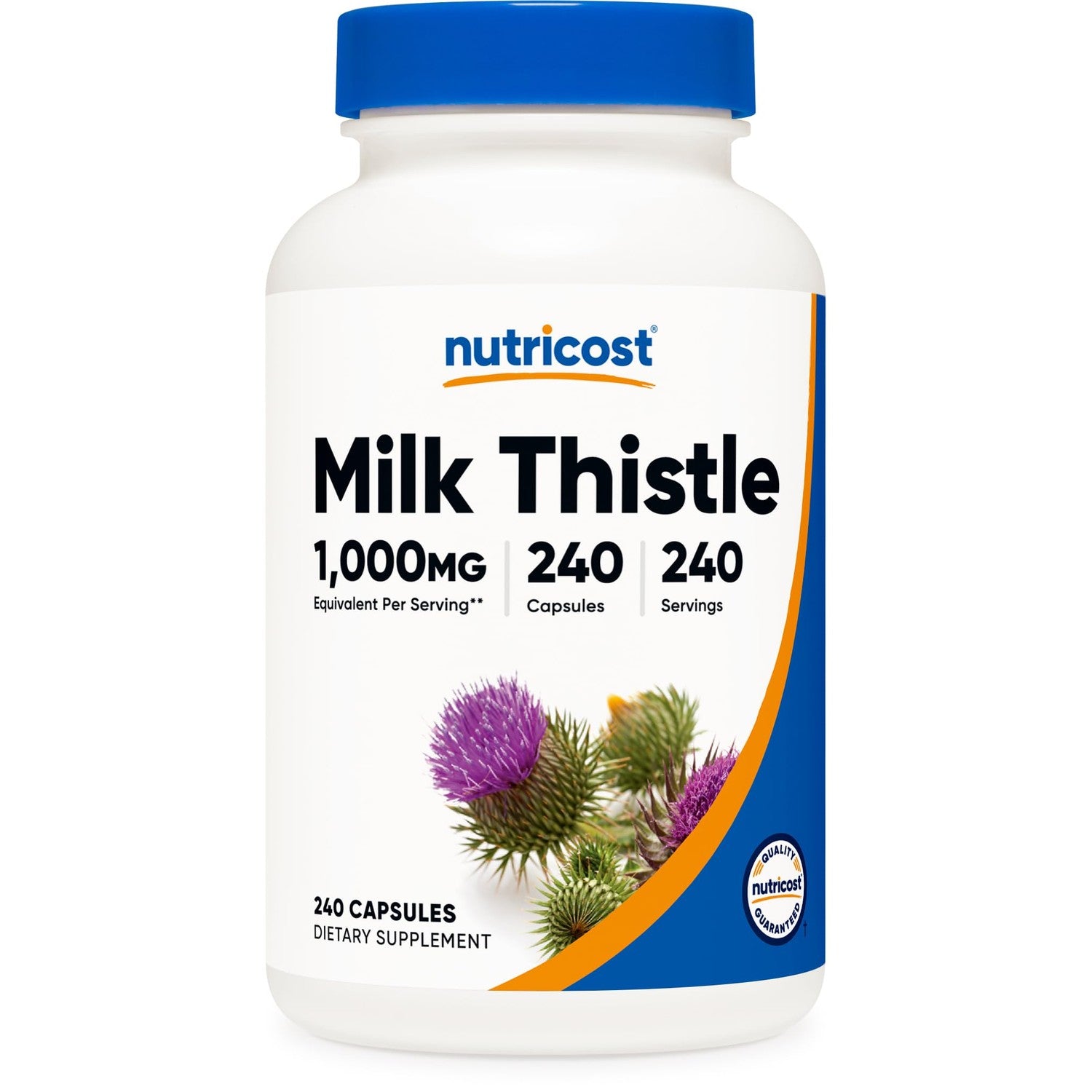 Nutricost Milk Thistle Extract 240 Capsules, 240 Servings, Gluten Free | Vegan, GMO-Free