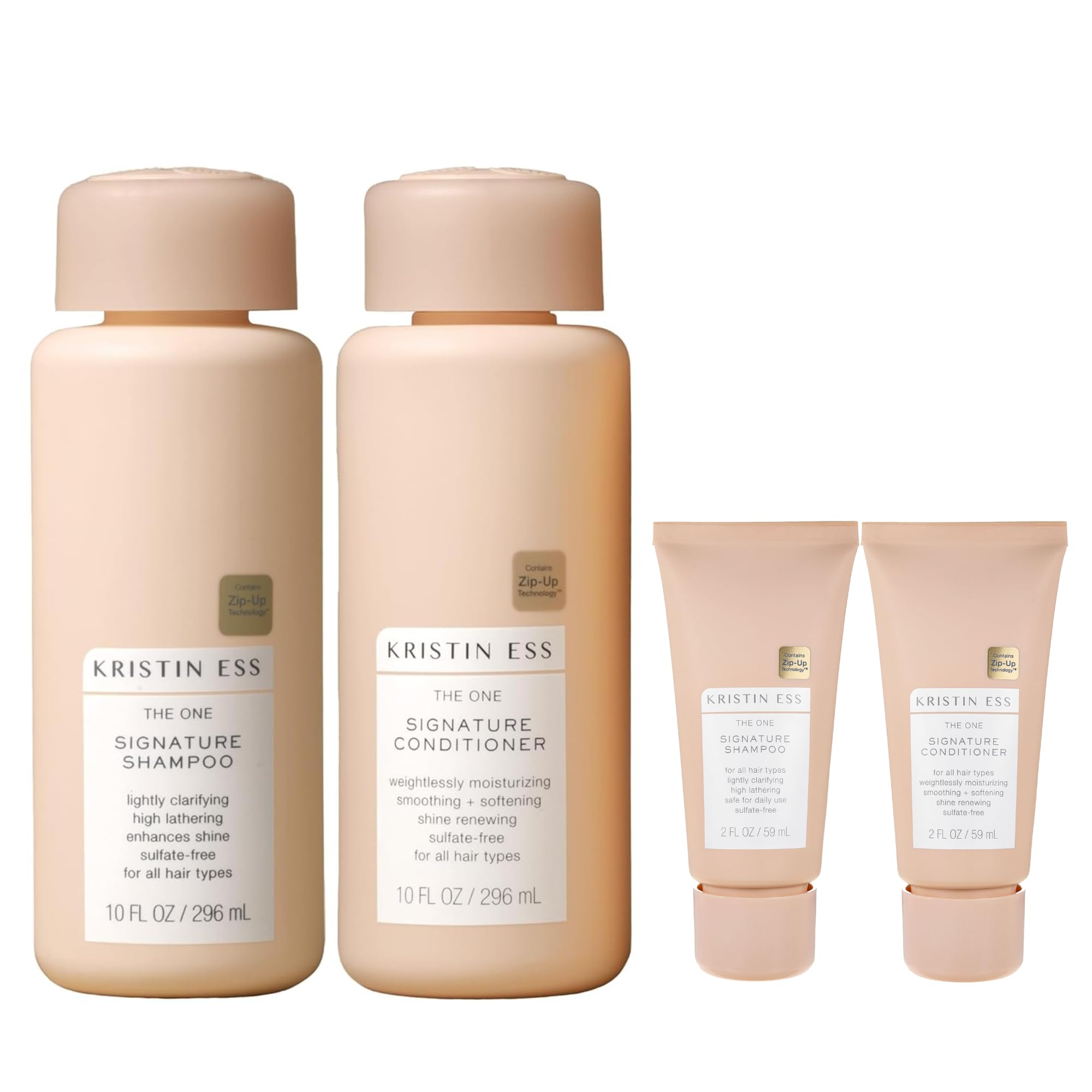 Kristin Ess Hair Signature Salon Sulfate Free Shampoo and Conditioner Set for Moisture, Frizz + Shine - Color Safe, Vegan, Paraben Free - Clarifying, Hydrating Damage Repair for Women - Pear Fragrance