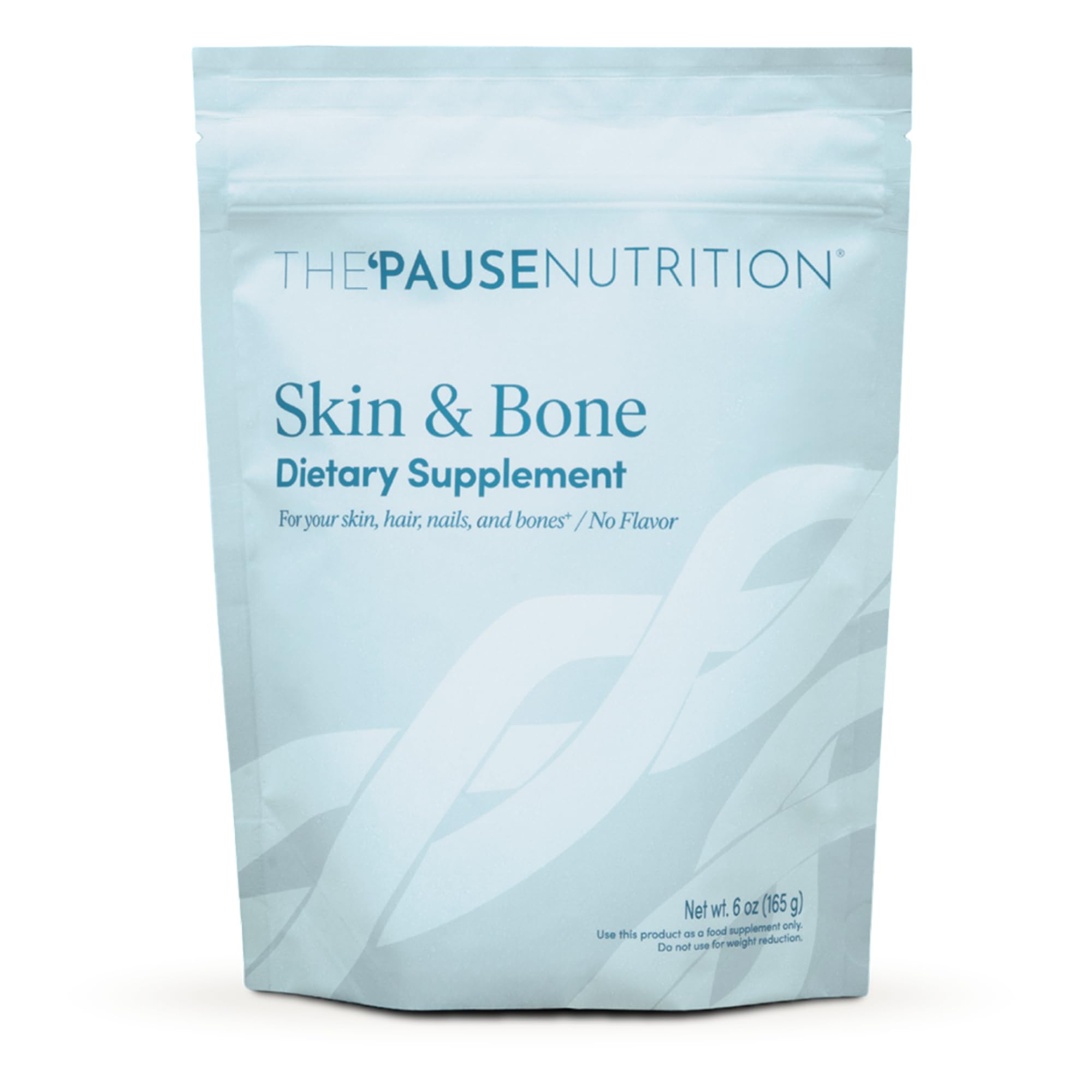 The 'Pause Life Skin & Bone Collagen Peptides + Hyaluronic Acid, 14.8 OZ | Verisol & Fortibone collagen peptides with hyaluronic acid & vitamin C. Gluten free. Supports skin, nails & hair health
