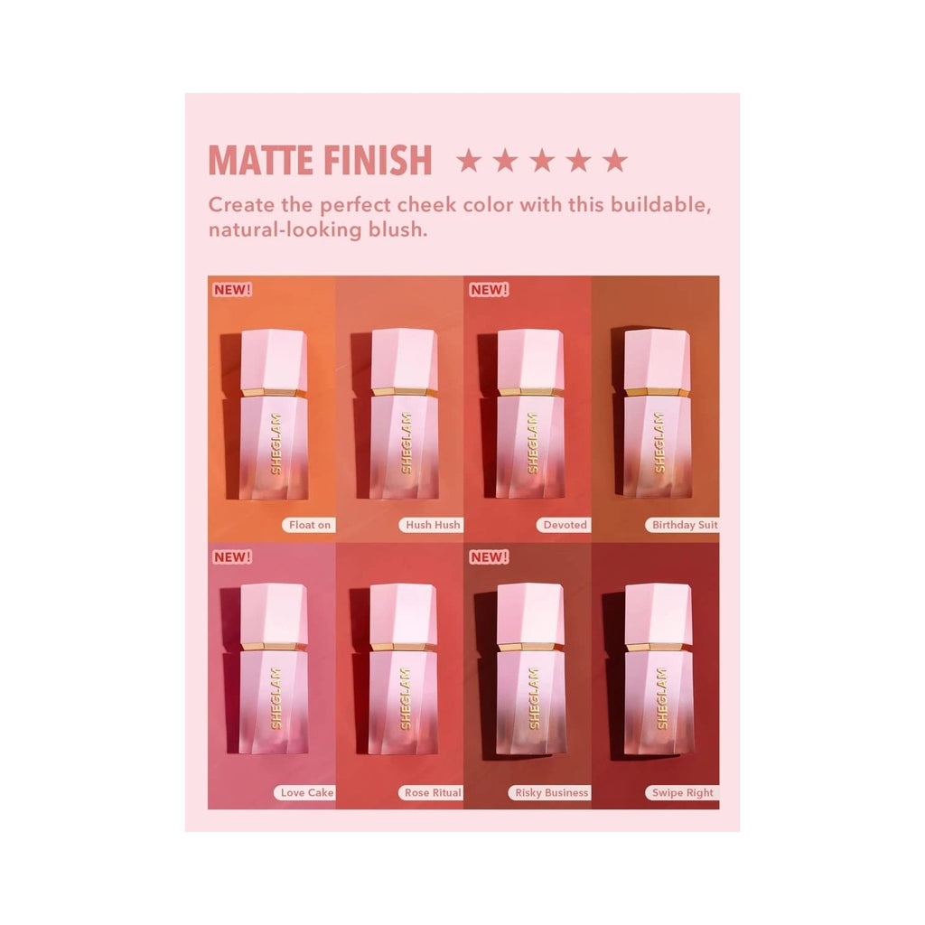 Buy now SHEGLAM Color Bloom Liquid Blush Makeup for Cheeks Matte Finish - Love Cake at indiglob india