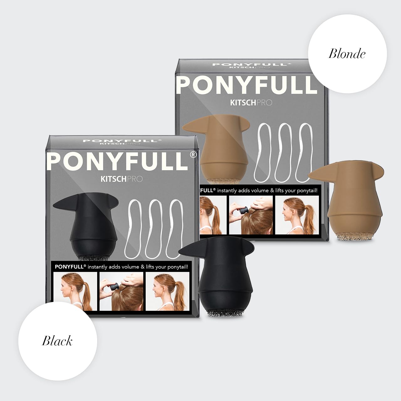 Buy now Kitsch PONYFULL Hair Volumizer Tool - Adds Lift and Style To Your Ponytail | Hair Bun Maker for Women | Ponytail Volumizer, Includes 3 No Snag Elastic Ties | Ideal Gifts for Women - (Blonde) at indiglob india