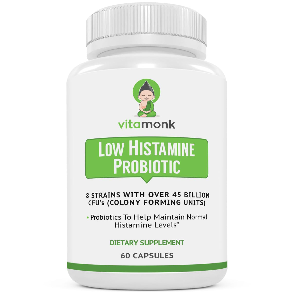 VitaMonk Low Histamine Probiotics for Histamine Intolerance and Gut Health
