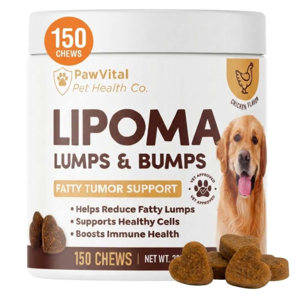 Lipoma Treatment for Dogs – Lumps & Bumps Support, Helps Reduce Fatty Tumors, Turkey Tail Mushroom Chews for Immune Health with L Carnitine, Chicken Flavor, 150 Soft Chews