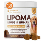 Lipoma Treatment for Dogs – Lumps & Bumps Support, Helps Reduce Fatty Tumors, Turkey Tail Mushroom Chews for Immune Health with L Carnitine, Chicken Flavor, 150 Soft Chews